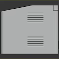 Modern Compact Black And White Printer With Control Panel And Efficient Design