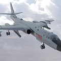 Fighter Jet 11098 Flying With Extended Landing Gear In Cloudy Sky
