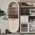 Modern Display Cabinets and Shelves with Curved White Cabinet Gold Frame Shelving and Decorative Items