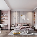 Modern Girls Room 3d model