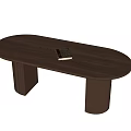 Modern Dining Table Desk 3d model