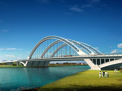 Bridge Bridge Bridge Overpass Bridge Suspension Bridge Cable-stayed Bridge Overpass 3d model