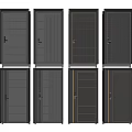Modern Security Doors Collection With Various Panel Designs And Contemporary Styles 3d model