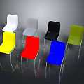 Colorful Modern Dining Chairs With Metal Legs In Various Hues