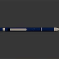 Sleek Blue Writing Pen With Metallic Accents And Smooth Grip Design