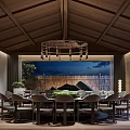 Modern New Chinese Dining Box Dining Box 3d model