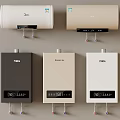 Different Types of Water Heaters with Storage and Tankless Models in Various Colors and Brands