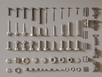 09 Screws Modern Hardware Screws 3d model