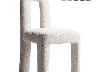 Stylish Boucle Upholstered Leisure Chair With Multiple Color Options For Modern Cozy Home Living Spaces 3d model