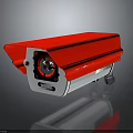 Outdoor Red Surveillance Camera Electronic Security Device With Protective Housing And Lens