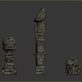 Columns Stone Columns Stone Columns Old Columns Roman Columns Roman Columns Classical Columns Greek Columns 3d model