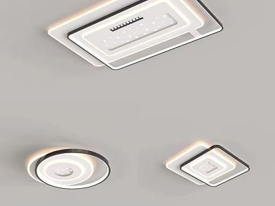 Modern Ceiling Lights With Various Shapes And Designs 3d model