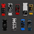 Various Colorful Toy Cars Including SUVs Vans And Sedans On