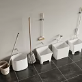 mop pool mop bucket mop 3d model