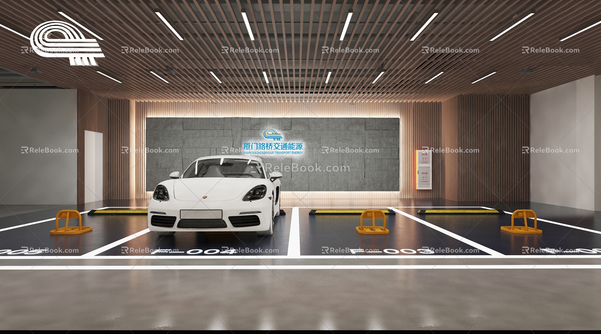 Modern Parking Underground Garage 3d model