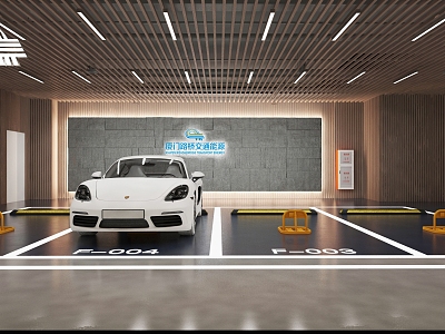 Modern Parking Underground Garage 3d model