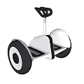 White Segway Play Equipment With Two Large Wheels Pedal Platform And Black Handlebar For Fun