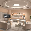 Stylish Irregular Shaped Sofa Set For Warm Modern Office Lounge Reception Room Interior Design