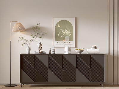 Modern Black Cabinet Whole Cabinet Sideboard Cabinet Balcony Cabinet Storage Cabinet Entrance Cabinet 3d model