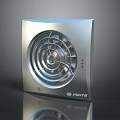 VENTIS Computer Cooling Fan With Square Silver Design And Circular Fan Grille 3d model