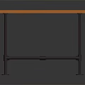 Wooden Table With Metal Legs Modern Home Furniture For Dining Or Study
