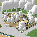 Scenic Park Landscape Featuring Lush Green Spaces Walking Paths And Colorful Trees