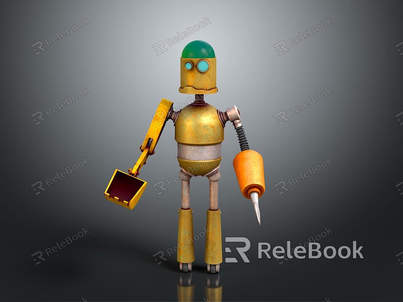 Robot Robot Assistant Small Robot Robot Butler Robot Butler Figure Game Figure model