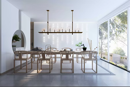 New Chinese Guest Room 3d model