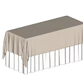 Meeting Tablecloth Meeting Tablecloth Table Skirt Exhibition Table Reception Training Square Table Hotel Square Display Table 3d model