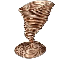 Two Piece Copper Colored Spiral Decorative Ornament Set For Home Decor Accents