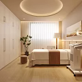 Relaxing Beauty Salon Interior With Comfortable Treatment Bed And Soft Lighting
