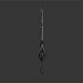 Fantasy Blue Sword With Intricate Design And Glowing Decorative Hilt