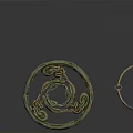 Artistic Ancient Bronze Circular Sculptures With Intricate Spiral And Ring Patterns