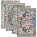 Square Rugs With Assorted Traditional And Geometric Ornate Patterns 3d model