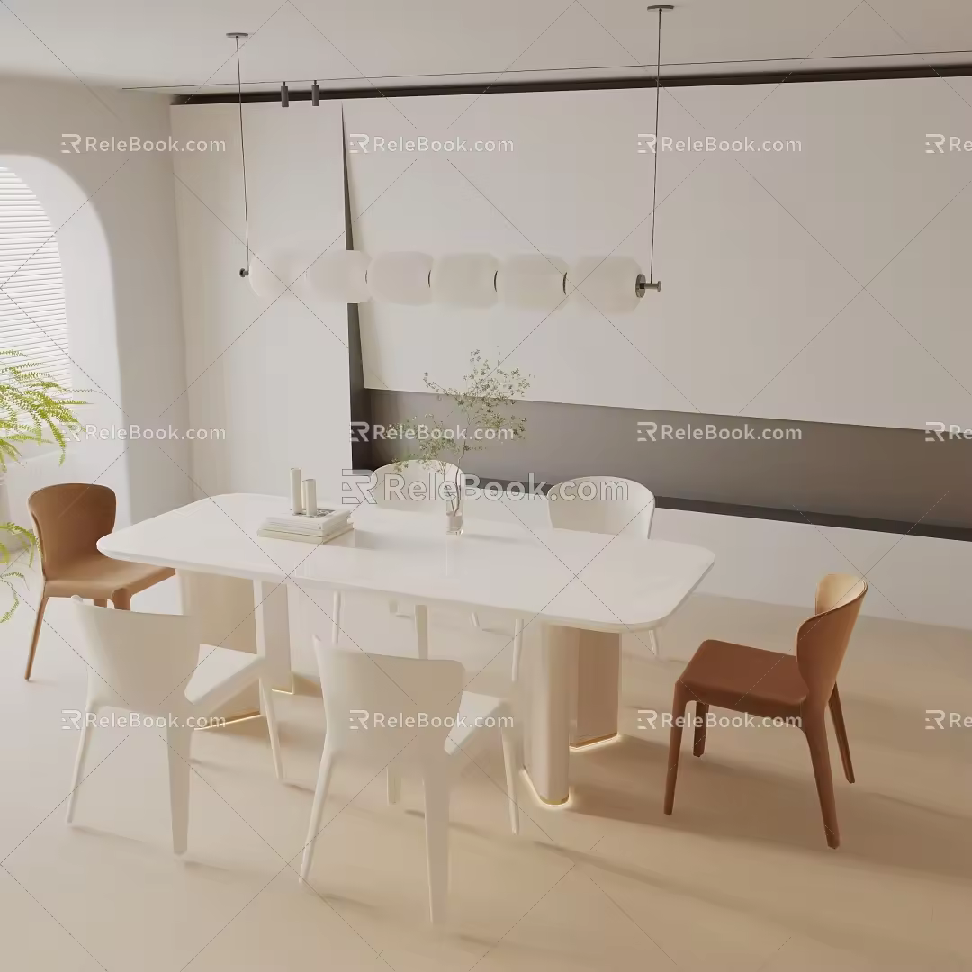 Modern table combination 3d model