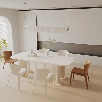 Modern table combination 3d model