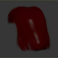 Vibrant Red Hair Wig On Head Model With Short Straight Fringe And Smooth Texture