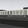 Modern Factory Building Standard Factory Building 3d model