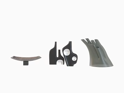 Modern Decorative Ornament Set With Various Shapes For Home Interior Decor 3d model