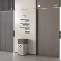 Modern Elevator Lobby With 1 To 16 Floors And Waste Sorting Signage