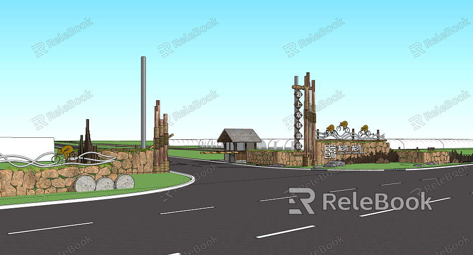 Modern Gate Main Entrance model