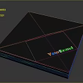 YourBrand Sleek Packaging Box With Geometric Design In Black And Blue