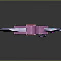 Fantasy Glowing Axe Weapon Design With Purple Pink Accents And Intricate Patterns