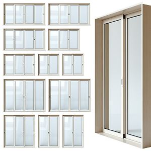 Modern window combination 3d model