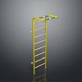 Diving Platform Diving Base Mobile Iron Frame Mobile Iron Ladder Movable Ladder Competition Watch Rack Outdoor Items 3d model