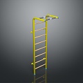 Diving Platform Diving Base Mobile Iron Frame Mobile Iron Ladder Movable Ladder Competition Watch Rack Outdoor Items 3d model