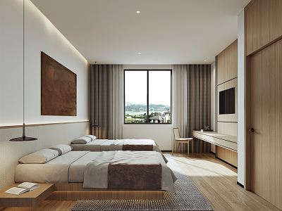 Hotel Rooms Modern Rooms 3d model