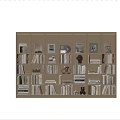 Modern Bookcase Bookshelf Books Book Ornaments 3d model