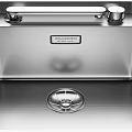 Modern Stainless Steel Blanco Kitchen Sink With Single Lever Faucet And Central Drain