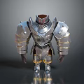 Medieval Warrior Armor With Silver Plates Gold Accents And Detailed Design